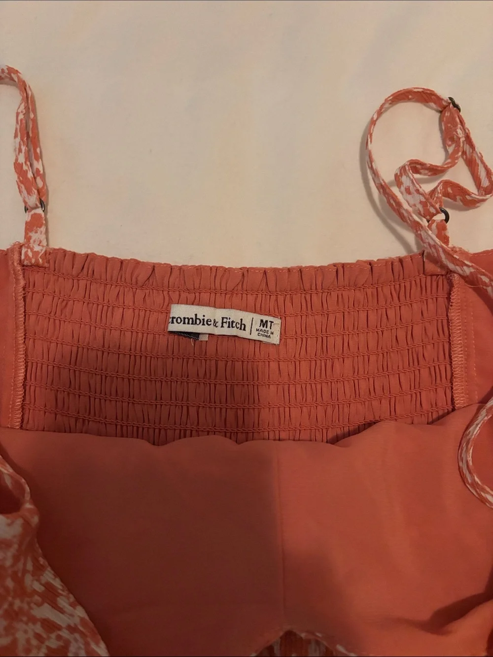 Abercrombie & Fitch Coral Print Maxi Dress